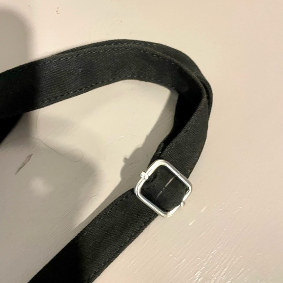 Disney Parks Mickey Mouse Black White Striped Crossbody Bag Purse Adjustable EUC - Picture 3 of 7